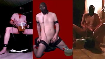 tied naked man