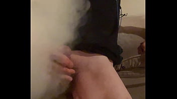 my boyfriend stroking his big cock for you