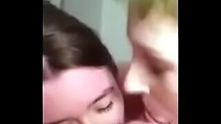 three inexperienced sluts kissing and fucking in lesbian sex outd