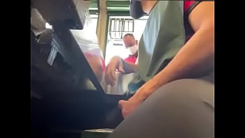touching girl bus train