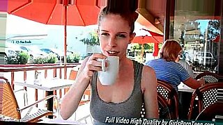 very hot brunette flashes tits and pussy in public