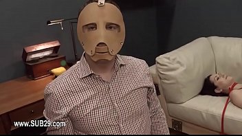 brazzers house wife cheating with mask man kitchen behind husband