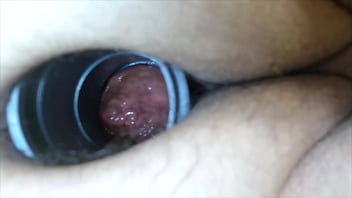 fill oil in pussy with hollow glass tube
