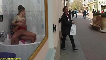 guy riding fat cock in public toilet gay porn
