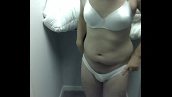 girl wearing cum bra and panty