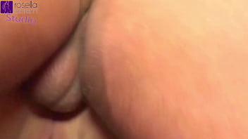 asian take on two large fake dong in hairy cunt