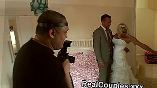 a new wedding lady fuck other guy while her couple waching