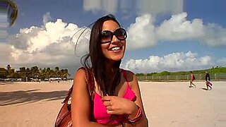 exhibitionist wife flirting at beach